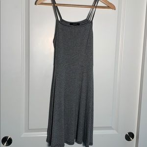 Black and gray striped dress